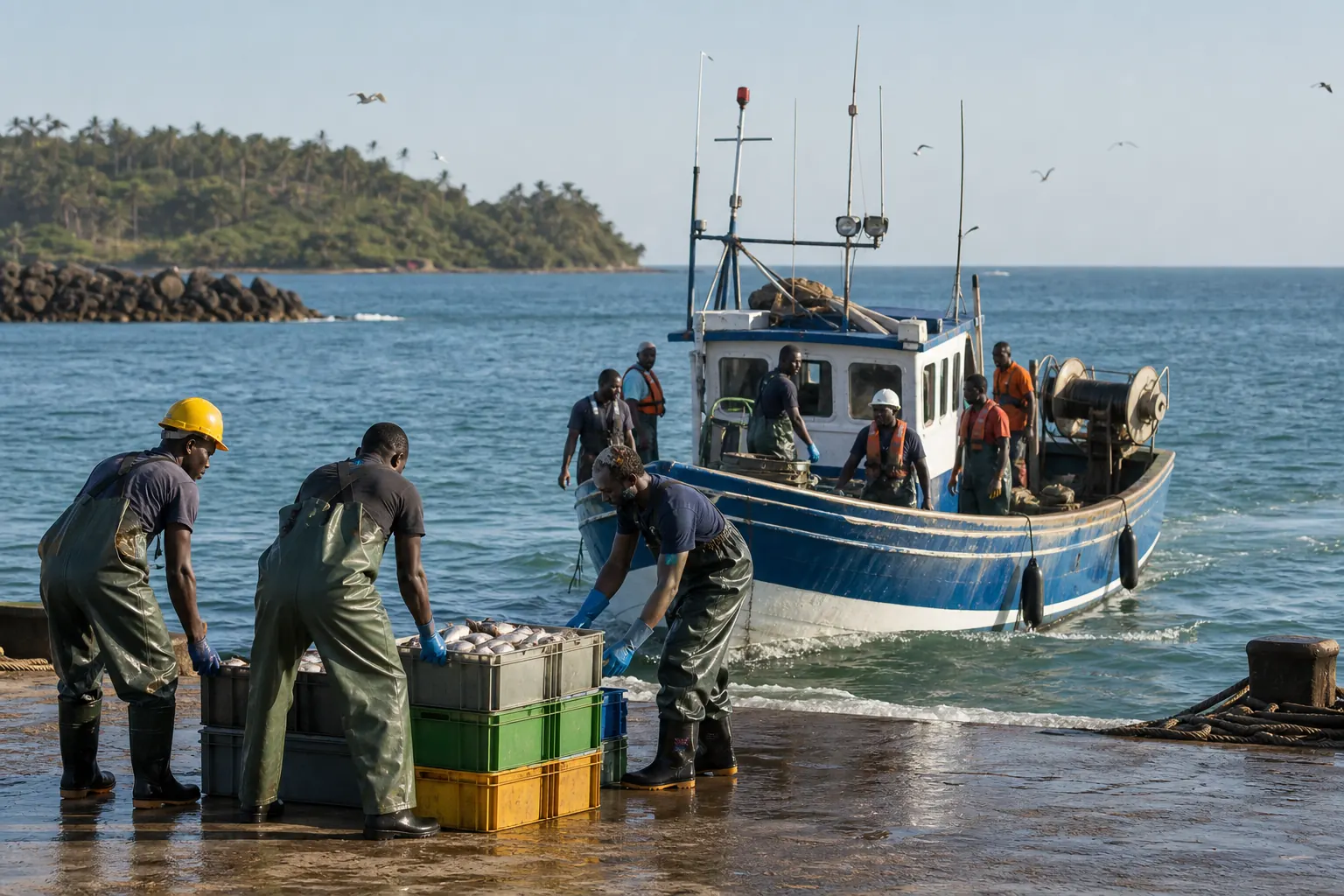 Professional fishing activity